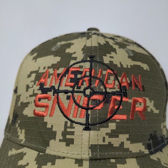 KC Men's American Sniper Camo Hat Green OSFA Embroidered Logo - Picture 4 of 11